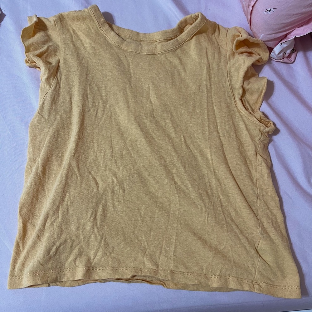 orange american eagle shirt